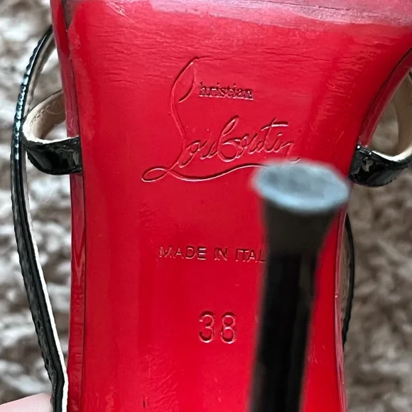 Christian Louboutin Colorblock Crossover Sandals - Picture 3 of 5